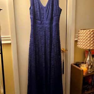 Torrid navy blue full length lace gown